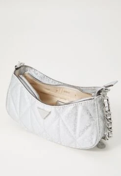 Guess ALDINA TOP ZIP SHOULDER BAG - Cross Body Bag - Silver-coloured -Guess Clothing Sale 860b544eb44c4e0d83c35d4223c46ed5
