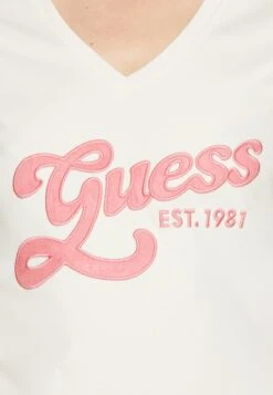 Guess Logo Tee - Print T-Shirt - Cream White -Guess Clothing Sale 8650d5cea25540b392faf5021e240429