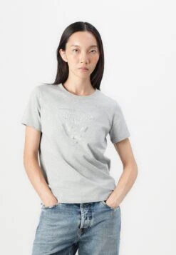 Guess TRIANGLE TEE - Print T-shirt - Light Melange Grey -Guess Clothing Sale 86c1b9b7c48e422d997c8cc62c02d15a