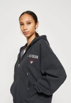 Go Washed Zip Up Hoodi - Zip-Up Sweatshirt - Jet Black/Multi -Guess Clothing Sale 871b429068774bc2b6c738596c325483