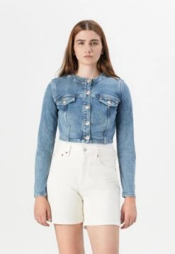 Guess GEMMA CROP JACKET - Denim Jacket - Sunset Bliss