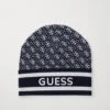 Guess SEVYN 4G LOGO BEANIE - Beanie - Blue/cream