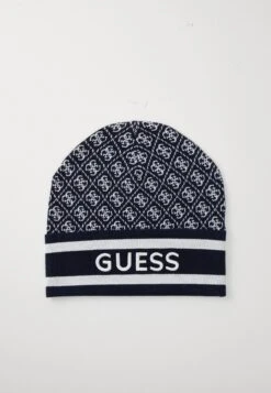 Guess SEVYN 4G LOGO BEANIE - Beanie - Blue/cream