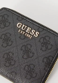 Guess LAUREL SMALL ZIP AROUND - Wallet - Coal Logo -Guess Clothing Sale 89131664619b467da850f371175b66a9