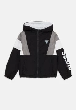 Guess HOODED JACKET - Light Jacket - Schwarz