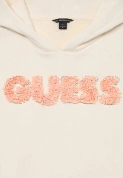 Guess JUNIOR OVERSIZE HOODED ACTIVE - Sweatshirt - Cream White -Guess Clothing Sale 8c3da10f721944aabbc0e7457a513652