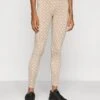 Guess PEONY LOGOMANIA LEGGINGS - Leggings - Beige