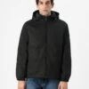 Guess MONOGRAM HOODED JACKET - Light Jacket - Black