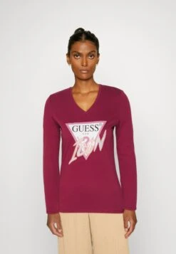 Guess Icon Tee - Long Sleeved Top - Bet On Pink