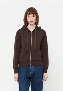 Guess Zip-up Sweatshirt - Regal Brown
