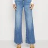 Guess Ankle Wide Leg - Relaxed Fit Jeans - Blue Wash