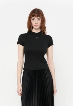 Guess ANITA MOCK - Basic T-shirt - Jet Black Heather