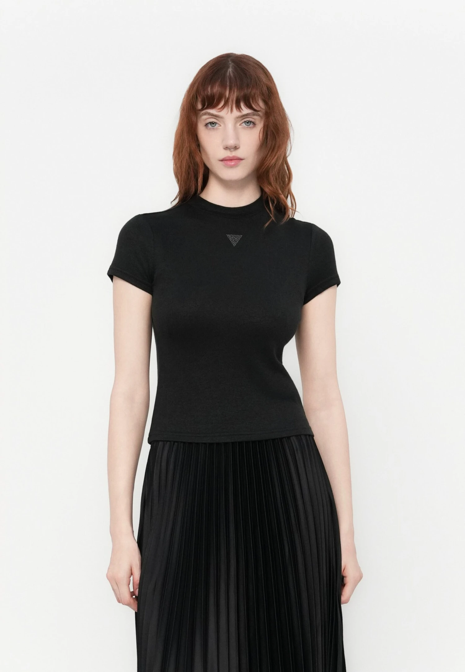 Guess ANITA MOCK - Basic T-shirt - Jet Black Heather 1 Guess ANITA MOCK - Basic T-shirt - Jet Black Heather