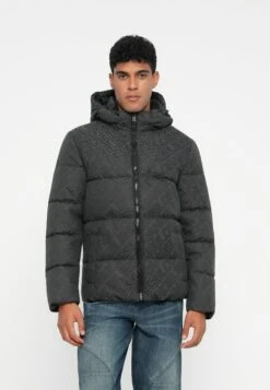 Guess ALL OVER LOGO JACKET - Winter Jacket - Black