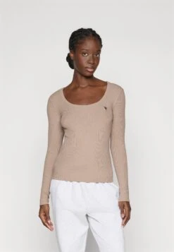Guess COLETTE TOP - Long Sleeved Top - Silk Taupe
