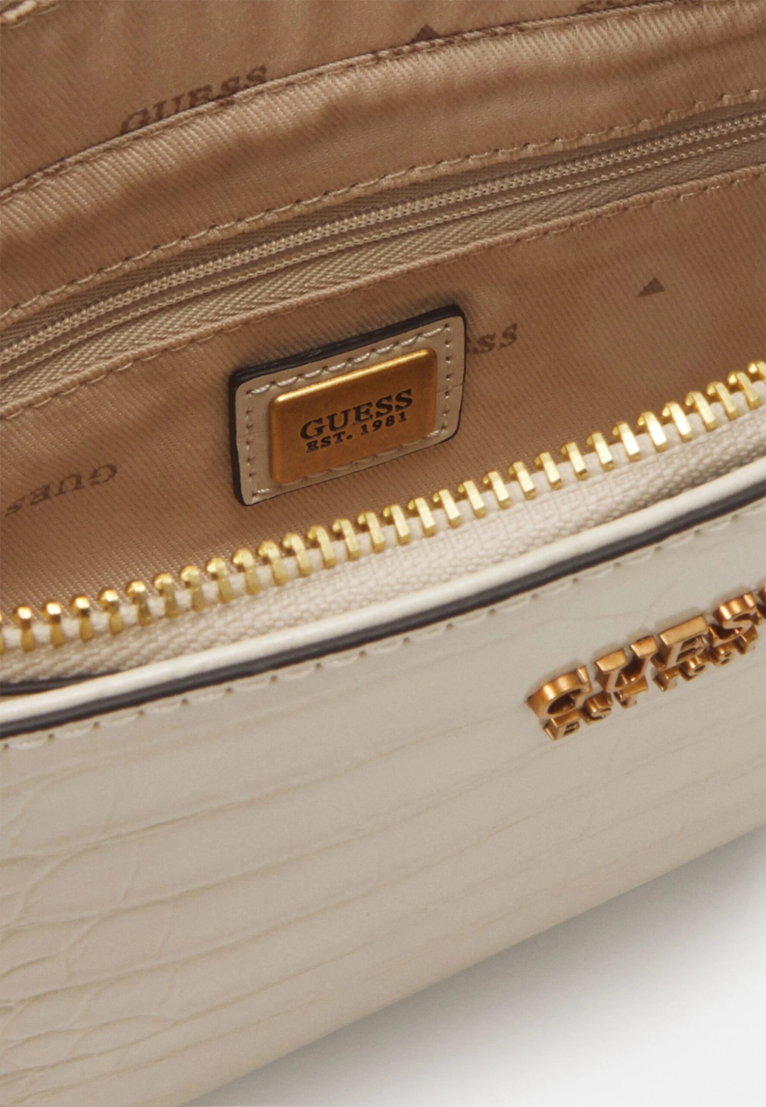 Guess Katey Mini Top Zip - Handbag - Eggshell 3 Guess Katey Mini Top Zip - Handbag - Eggshell - Image 3