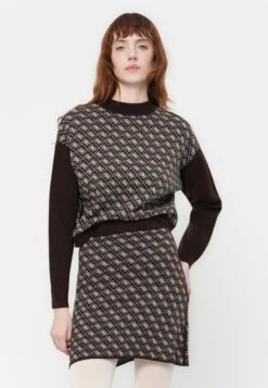 Guess AUBREY - Jumper - Brown/cream -Guess Clothing Sale 936011927a9b40c1a404867b3215735a