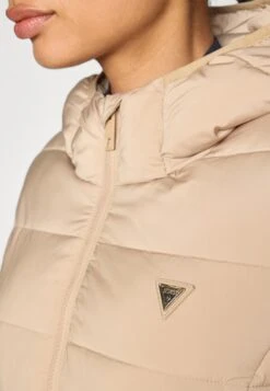 Guess NEW ALETA LONG PUFFER JACKET - Winter Coat - Travertine Sand -Guess Clothing Sale 93e4aed782374fc1961fe7a6b75c38f2