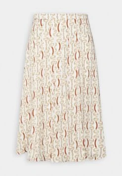 Golden Monogram Skirt - Pleated Skirt - White/Gold-Coloured -Guess Clothing Sale 94acba29db3f4c3ea61c292115b95089