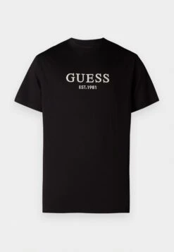 Guess LOGO TEE - Print T-shirt - Jet Black -Guess Clothing Sale 973846feb0f74e43a967cf9479965453 2