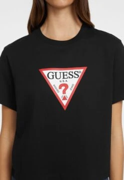 BOXY ICONIC - Print T-shirt - Schwarz -Guess Clothing Sale 99cbc8550f6242d0a2e53c3550cd0e12