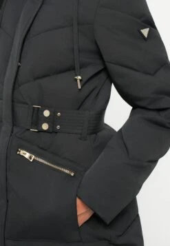 Guess FATEMA BELTED PUFFER - Winter Coat - Jet Black -Guess Clothing Sale 9a5e8dcf2a124a79a4b1a4264c37a7e2