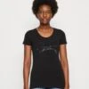 Guess Adelina Tee - Print T-Shirt - Jet Black