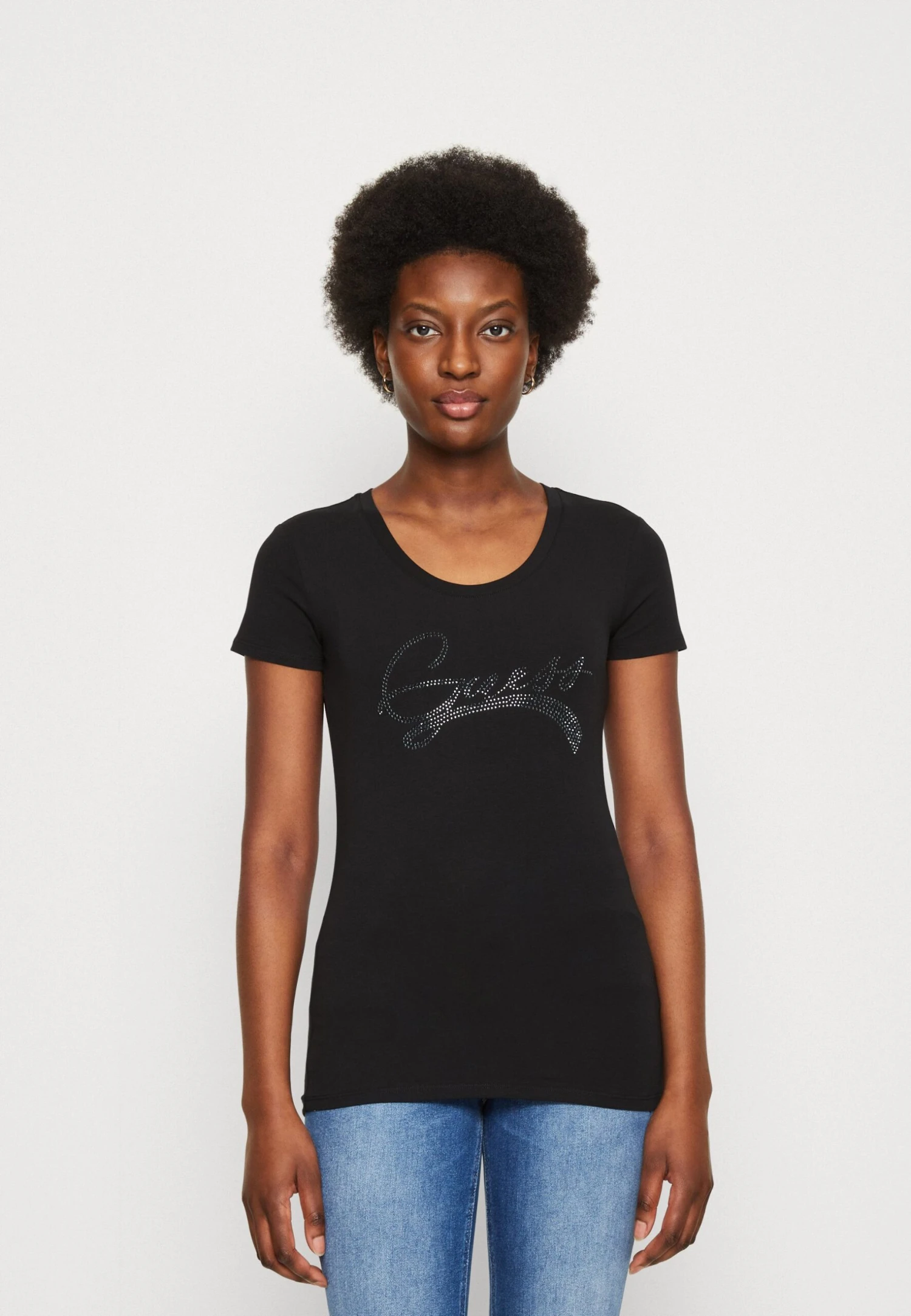 Guess Adelina Tee - Print T-Shirt - Jet Black 1 Guess Adelina Tee - Print T-Shirt - Jet Black