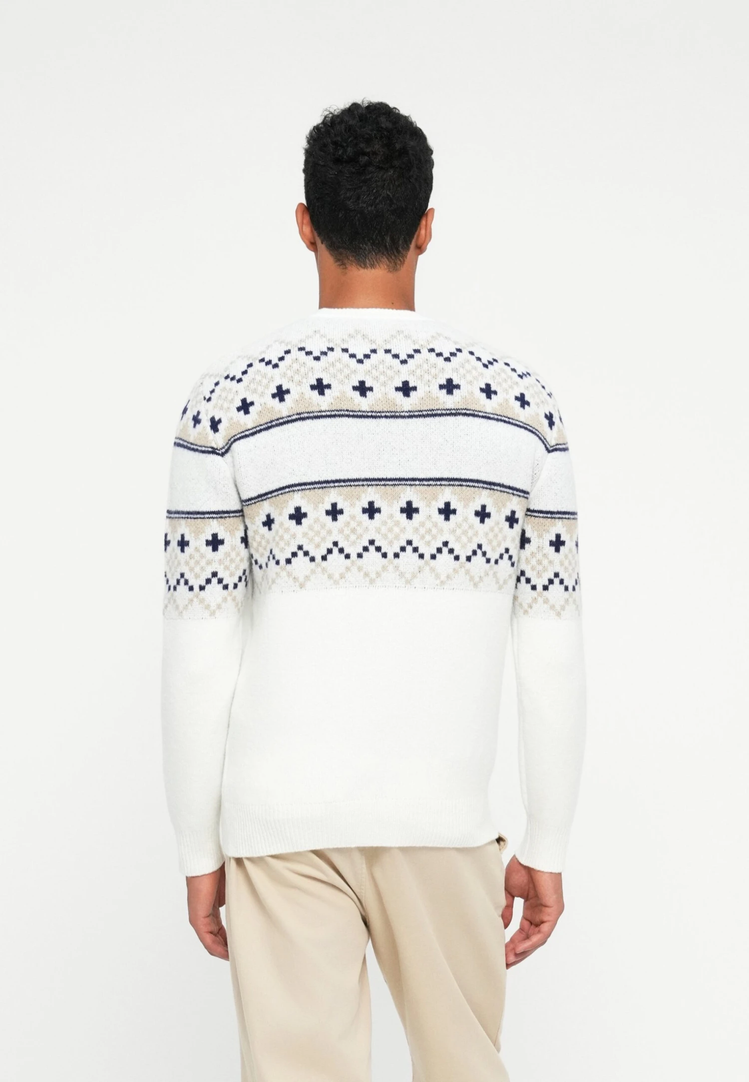 Guess JACQUARD - Jumper - Cream White 3 Guess JACQUARD - Jumper - Cream White - Image 3