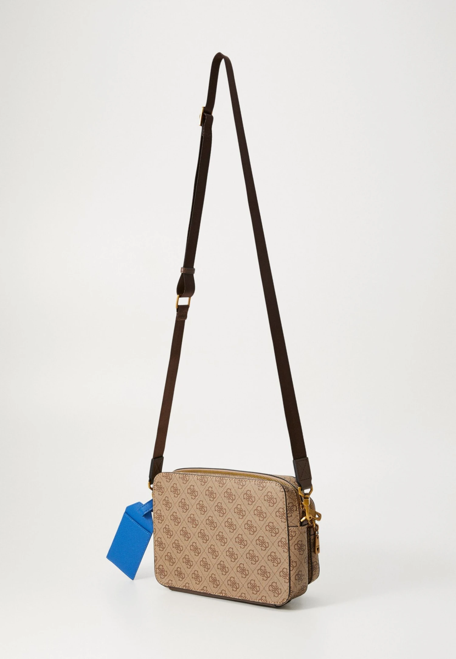 Guess MILANO DOUBLE CROSSBODY - Cross Body Bag - Beige/brown/blue 3 Guess MILANO DOUBLE CROSSBODY - Cross Body Bag - Beige/brown/blue - Image 3
