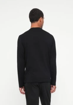 Guess LOGO FLOCK TEE - Long Sleeved Top - Jet Black -Guess Clothing Sale 9d12954155f74b3aa556dd6bcc846efa