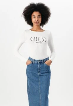 Guess NEVA HOTFIX LOGO BODY - Long Sleeved Top - Pure White -Guess Clothing Sale 9d39045f6c4348faad74a7e93ff8b0eb