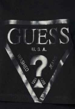 Guess ADELE CROP - Print T-shirt - Jet Black -Guess Clothing Sale 9da2ce3b594b4e88ac111ceefd4d3f87
