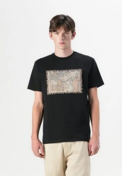 Guess TEE - Print T-shirt - Jet Black
