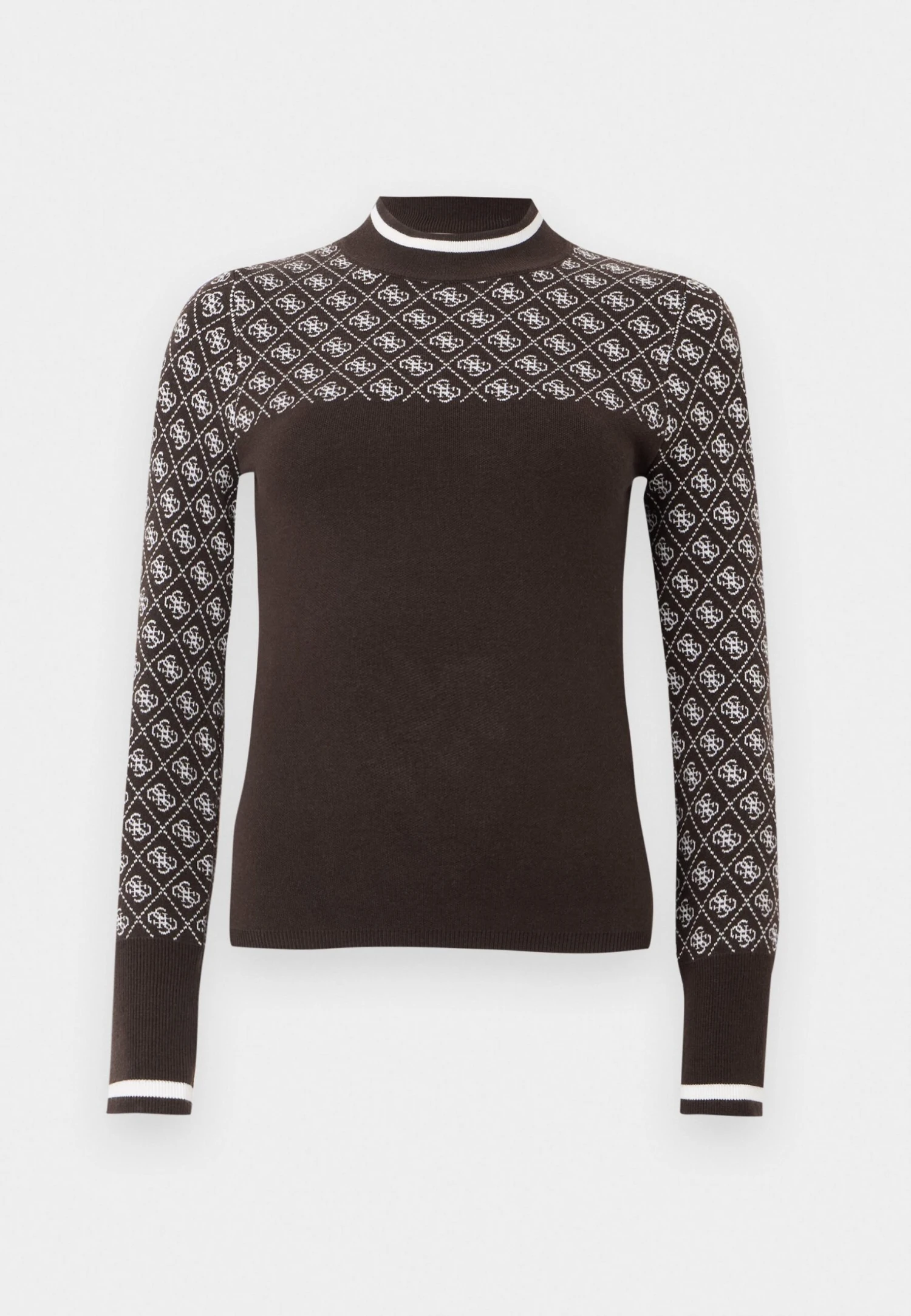 Guess MOCK NECK AUBREY - Jumper - Brown/cream 5 Guess MOCK NECK AUBREY - Jumper - Brown/cream - Image 5