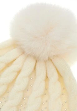 Guess KNITTED BEANIE - Beanie - White -Guess Clothing Sale a0720ec9266c420a94d44e77c7e79a0c