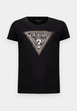 Guess TRIANGLE PYTHON TEE - Print T-shirt - Jet Black -Guess Clothing Sale a1b7f266364b4d2fa41f7c32e3234837