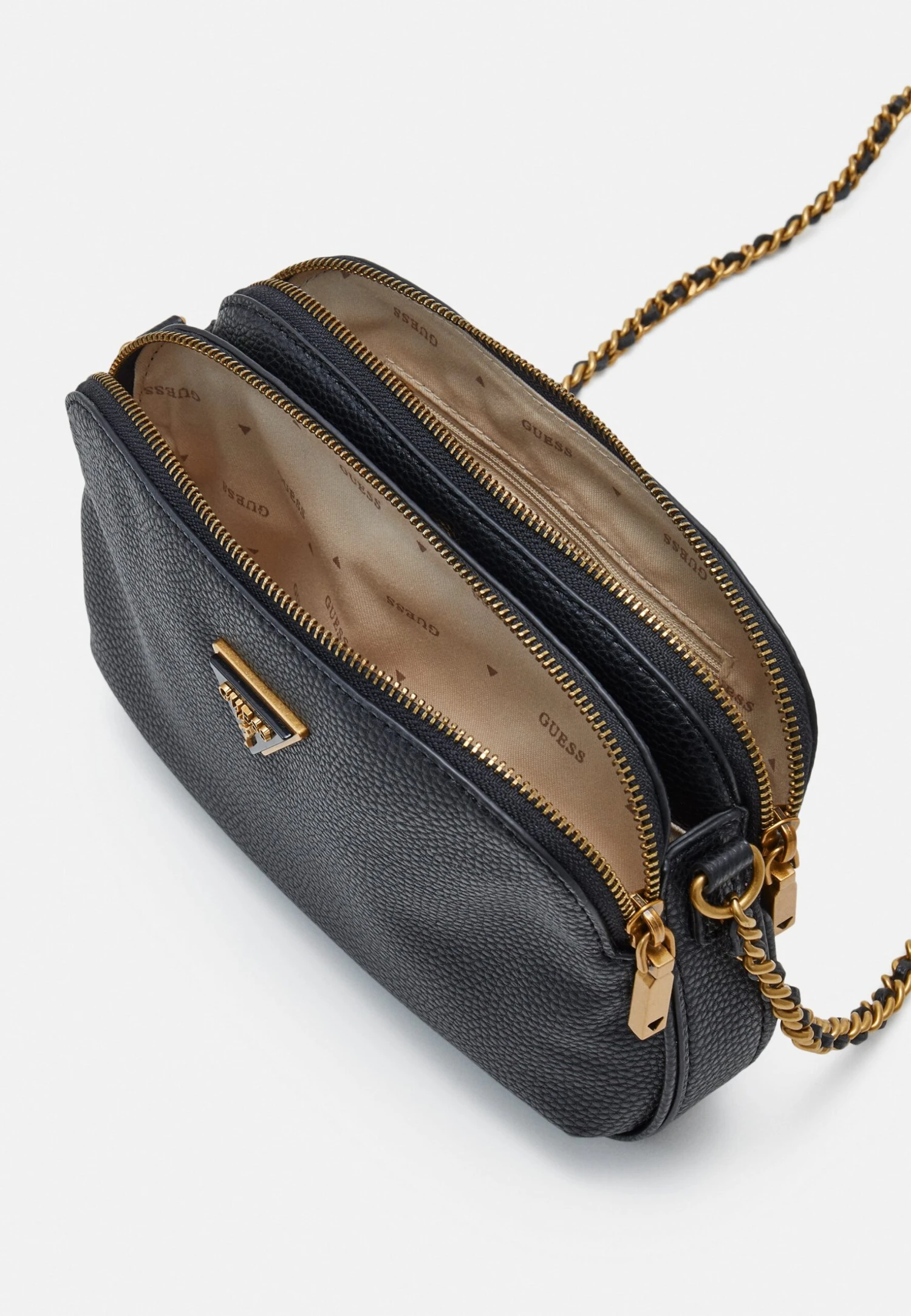 Guess Becci Double Zip- Across Body Bag - Black 4 Guess Becci Double Zip- Across Body Bag - Black - Image 4