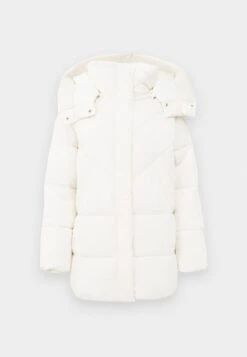 Guess ELEONOR HOODIE PUFFER - Winter Coat - Cream White -Guess Clothing Sale a2736b509f7d4cf588bb29d439e00c7f
