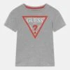 Guess Junior Core- Print T-Shirt - Light Heather Grey