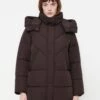 Guess ELEONOR HOODIE PUFFER - Winter Coat - Regal Brown