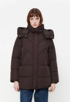 Guess ELEONOR HOODIE PUFFER - Winter Coat - Regal Brown