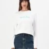 CROPPED FLOWER - Sweatshirt - Pure White