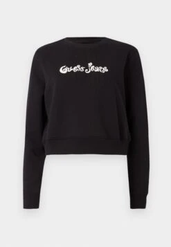 CROPPED FLOWER - Sweatshirt - Jet Black -Guess Clothing Sale a66d3a101e144757b0044d9b05d8d9fe