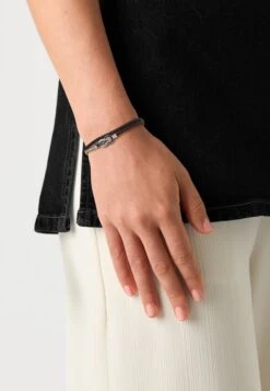 Guess SAILOR KNOT UNISEX - Bracelet - Silver-coloured/black