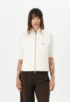 QUILTED PUFFER - Waistcoat - Pristine White