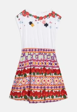 Guess Junior Mixed Dress - Jersey Dress - Pure White