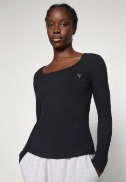 Guess COLETTE TOP - Long Sleeved Top - Black -Guess Clothing Sale aa7a388b4cee41d386c04651b68ce030