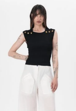 Guess EVANGELINE - Top - Jet Black -Guess Clothing Sale ac51a84330594438b05b4e3a25d96fe7