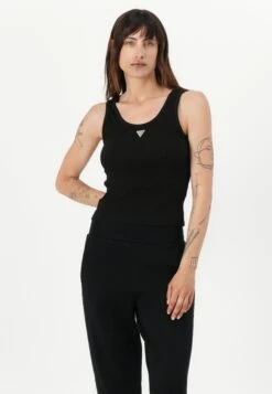 Guess NEW VICTOIRE PANT - Tracksuit Bottoms - Schwarz -Guess Clothing Sale accd8721bf5744c8a007e265e476e24a